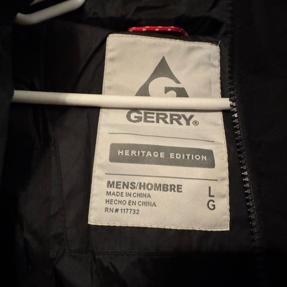 Men's GERRY Heavy Puffer Jacket Coat Welded Channels Black Size Large - Picture 10 of 10